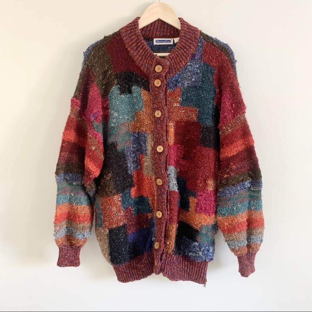 Vintage Chunky Oversized Grandpa Sweater